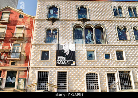 Portugal, Lisbonne : Vue extérieure de la Casa dos Bicos, siège de la Fondation José Saramago Banque D'Images