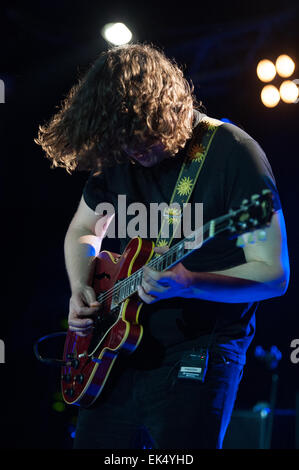 Torsten Kinsella, chant principal et le guitariste du groupe de rock irlandais poster "Dieu est un astronaute', Ciampino, Rome, Italie, 13 concert/ Banque D'Images