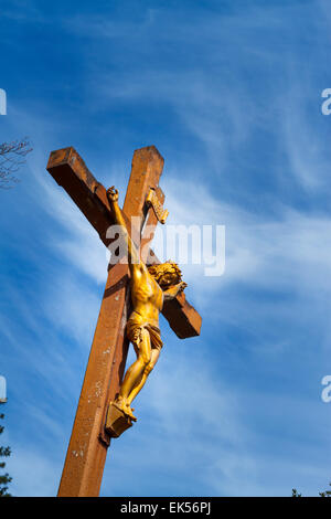 La crucifixion de Jésus. Banque D'Images