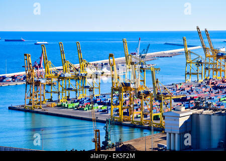 Panorama du port. Barcelone, Catalogne, Espagne. Banque D'Images