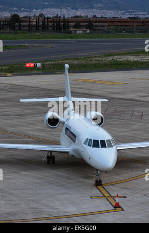 L'Italie, la Sicile, l'aéroport Comiso (Ragusa), executive jet Banque D'Images