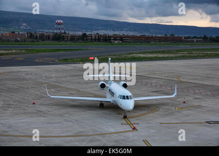 L'Italie, la Sicile, l'aéroport Comiso (Ragusa), executive jet Banque D'Images