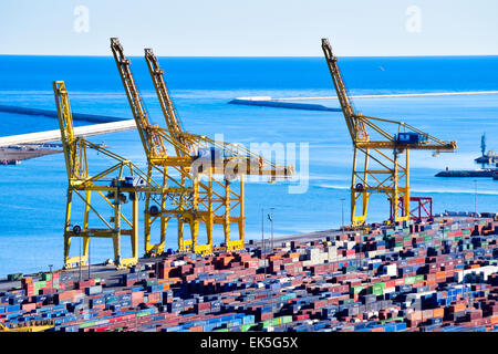 Panorama du port. Barcelone, Catalogne, Espagne. Banque D'Images