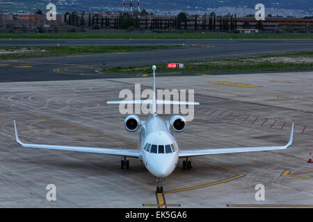 L'Italie, la Sicile, l'aéroport Comiso (Ragusa), executive jet Banque D'Images