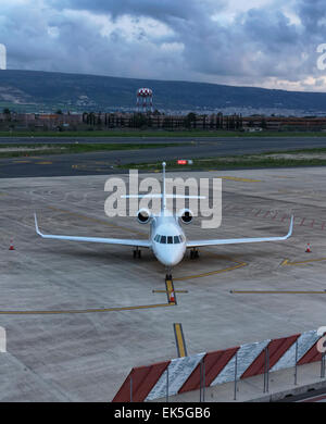 L'Italie, la Sicile, l'aéroport Comiso (Ragusa), executive jet Banque D'Images