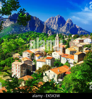 Evisa,magnifique village impressionnant en Corse,France Banque D'Images