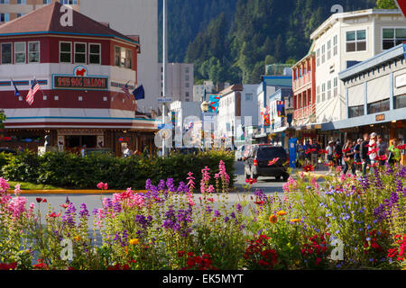 Le centre-ville de Juneau, Alaska. Banque D'Images