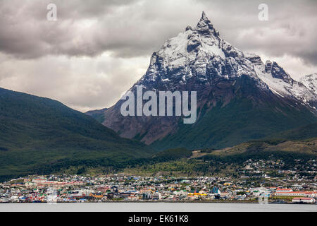 Ushuaia - la capitale de la Terre de feu dans l'Antartida e Islas del Atlantico Sur Province de l'Argentine. Banque D'Images