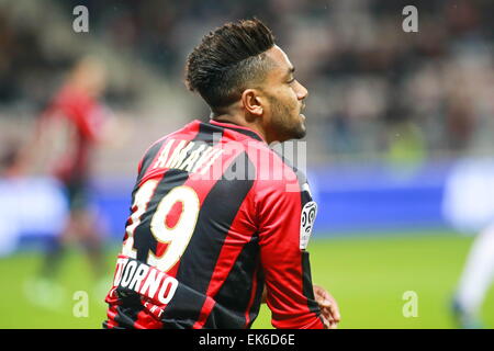 Jordanie - AMAVI 04.04.2015 - Nice/Evian Thonon - 31eme journée de Ligue 1.Photo : Serge Haouzi/Icon Sport Banque D'Images