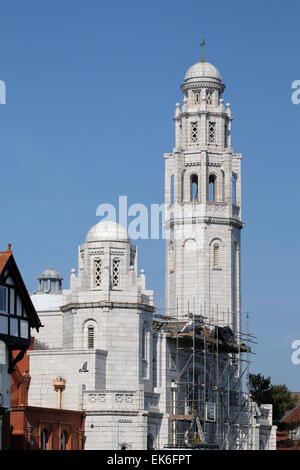 Travaux de maintenance à Lytham church Banque D'Images