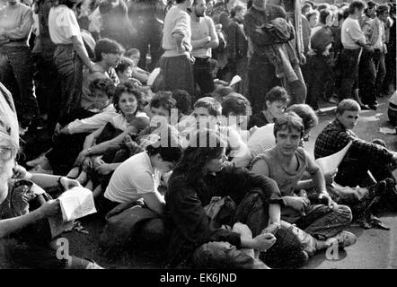 Anti-Hungarian ethniques minoritaires ethniques suite pogrom, 19 et 20 mars 1990, Bucuresti / Marosvasarhely, Transylvanie, Roumanie Banque D'Images