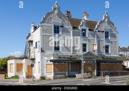 Restaurant fermé et condamné à Newhaven East Sussex England Royaume-Uni UK Banque D'Images