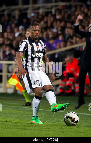 Florence, Italie. 7 avril, 2015. Firenze, Italie. Apr 7, 2015. Patrice Evra (Juventus) Football/soccer : Coppa Italia (Tim Cup) 2e demi-finale match aller entre Fiorentina 0-3 Juventus au stade Artemio Franchi à Firenze, Italie . Credit : Maurizio Borsari/AFLO/Alamy Live News Banque D'Images