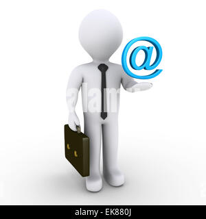 Businessman with e-mail symbol Banque D'Images