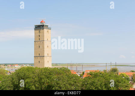 Le phare de Brandaris Terschelling île des Wadden néerlandaise Banque D'Images