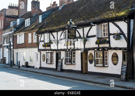 New Inn vieille pub de New Street Salisbury Wiltshire Banque D'Images