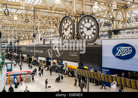 La gare de Waterloo - Londres Banque D'Images