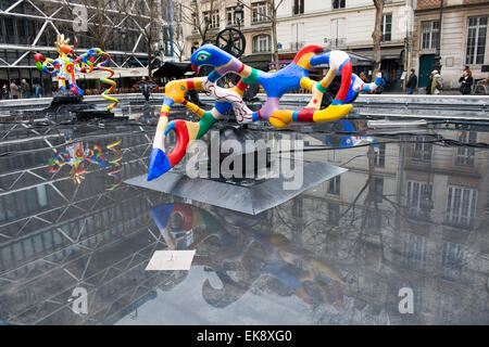 La fontaine Stravinsky à Paris, France Europe UE Banque D'Images