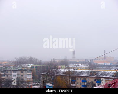 Les cheminées d'usine. Banque D'Images