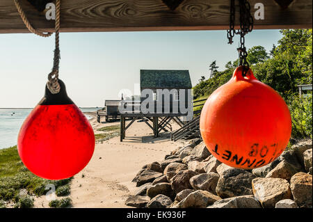 Boathouse rustique, Chatham, Cape Cod, Massachusetts, USA Banque D'Images