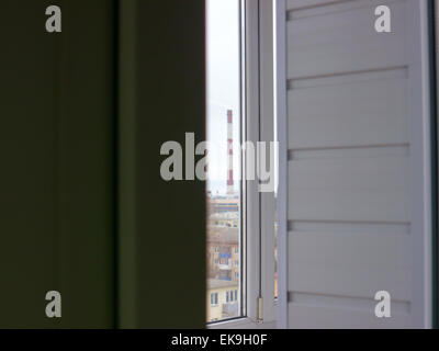 Les cheminées d'usine. Banque D'Images