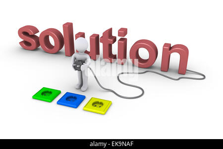 Personne choix du socket pour solution Banque D'Images