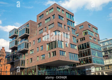 Bâtiment moderne dans la Hafencity à Hambourg, Allemagne Banque D'Images