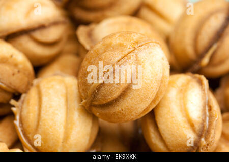 Contexte du gâteau en forme de l'écrou Banque D'Images