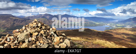 Vue sur Bleaberry tomba, Parc National de Lake district, comté de Cumbria, Angleterre, Royaume-Uni. Banque D'Images