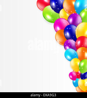 Ensemble de ballons colorés, Vector Illustration. Banque D'Images