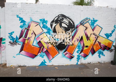 Graffiti - Hoddle Street, Collingwood, Victoria, Australie le 5 avril 2015 Banque D'Images