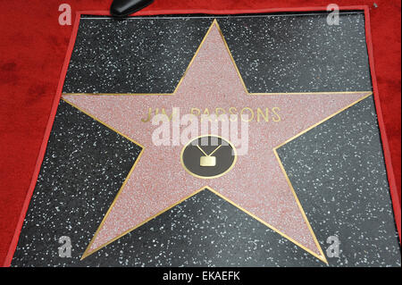 LOS ANGELES, CA - le 11 mars 2015 Acteur : Jim Parsons est honorée avec le 2,545ème étoile sur le Hollywood Walk of Fame. Banque D'Images