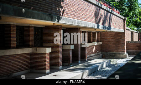 Frederick C. Robie House, Chicago Ill.extérieur détail Banque D'Images