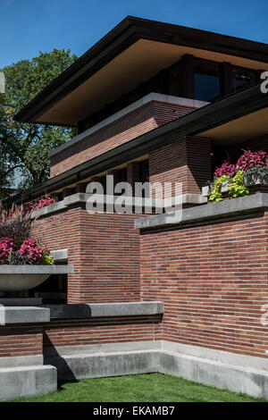Frederick C. Robie House, Chicago Illinois exterior Banque D'Images