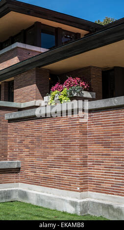 Frederick C. Robie House, Chicago Illinois exterior Banque D'Images
