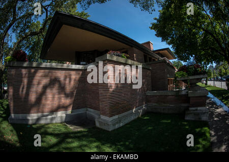 Frederick C. Robie House, Chicago Illinois exterior Banque D'Images