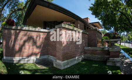 Frederick C. Robie House, Chicago Illinois exterior Banque D'Images