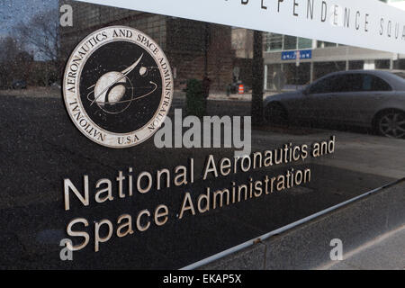 Le siège de la NASA sign - Washington, DC USA Banque D'Images