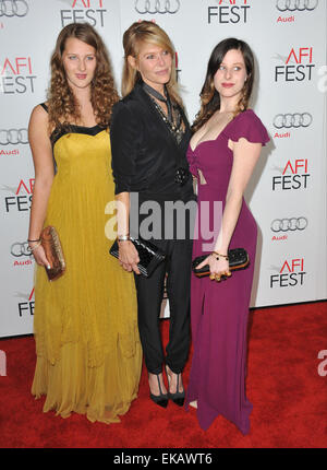 LOS ANGELES, CA - 8 NOVEMBRE 2012 : Kate Capshaw & filles Sasha (Droite) & Destry Allyn Spielberg à l'AFI Fest première de "Lincoln" au Grauman's Chinese Theatre, à Hollywood. Banque D'Images