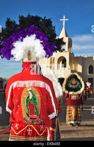 Chaque 10 décembre -12 le village de Tortugas près de Las Cruces au Nouveau Mexique célèbre la Vierge de Guadalupe Fête Banque D'Images