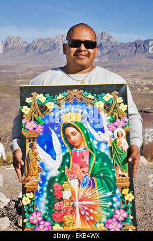 En décembre de chaque année le village de Tortugas près de Las Cruces au Nouveau Mexique célèbre la Vierge de Guadalupe avec des jours de fête Banque D'Images