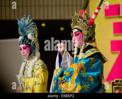 Les artistes de l'opéra chinois hong kong Banque D'Images