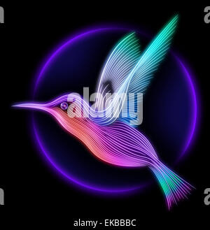 3D render of bird - hummingbird colibri Banque D'Images