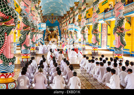 Temple Cao Dai de Tay Ninh, Vietnam, Asie du sud-est, Indochine, Asie, Banque D'Images