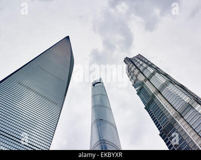 Centre de financement du commerce extérieur de Shanghai, Shanghai et tour Jin Mao Tower, Shanghai, Chine Banque D'Images