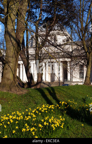 Musée National du Pays de Galles de la Gorsedd Gardens, Cathays Park, Cardiff, Pays de Galles. Banque D'Images