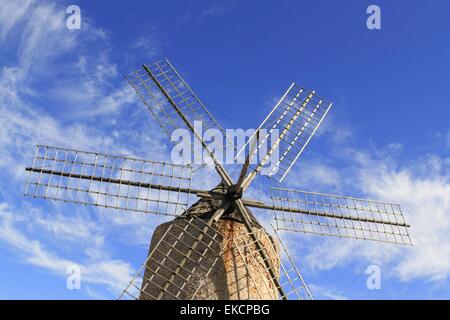 Moulin sel de Formentera Ibiza Iles Baléares traditionnels Banque D'Images