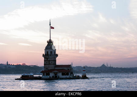 Tour de la jeune fille d'Istanbul, Turquie Banque D'Images