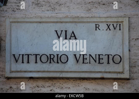 Italie Rome Via Veneto Banque D'Images