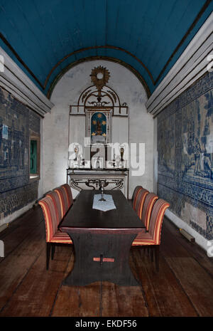 Salvador de Bahia, Brésil, sa salle à manger de l'ancien Convento do Carmo, Pelourinho, azulejos Portugais Banque D'Images